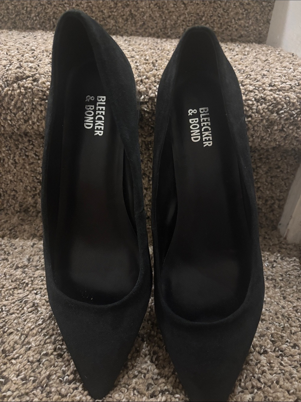 Bleecker & Bond Black Pointed Toe Pumps